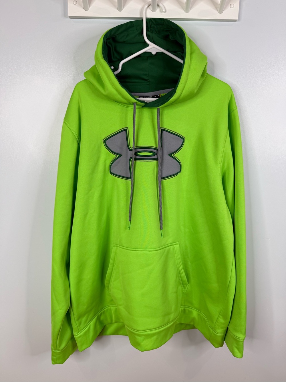 Under Armour Storm Big Logo Hoodie Neon Green Men’s 2XL